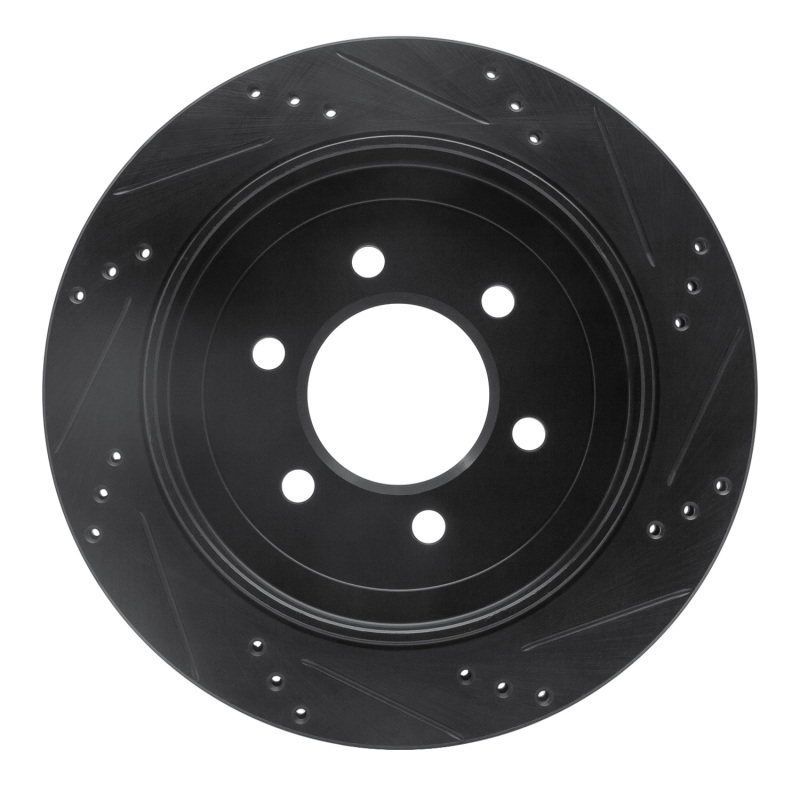 Ford Expedition Brake Rotor (1) - Rear Left - R1 Concepts - Drilled & Slotted - Black - `02-`06